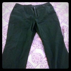 CJ Banks Signature Slimming Dark Green Denim Pants